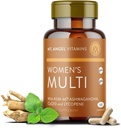 Vitamines Mt. Angel - Multivitamines quotidiennes pour femmes - Formule adulte avec fer, calcium, KSM-66 Ashwaganda, et un mélange de plantes Potent Proprietary des meilleures vitamines pour femmes - 60 capsules de comptage