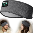 Perytong Slaaphoofdband - Bluetooth Slaaphoofdtelefoon voor Side Sleepers - Hoofdtelefoon voor Slapen Comfortabele hoofdband met dunne luidspreker Microfoon Cadeaus voor Vrouwen Mannen