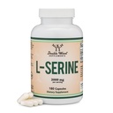 L-Serine Capsules (Third Party Tested) - 2.000 mg Servaties gebruikt in klinisch onderzoek, 180 telling, 500 mg per capsule (L Serine Amino Acid for Serotonine Production and Brain Support) door Double Wood
