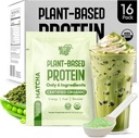 Matcha Vegan Protein Powder Sample Pack 20g Biologisch Plant-Based Protein Niet-GMO, Glutenvrij, Soy-Free Smoothie & Shake Ready 