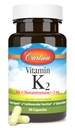 Carlson - Vitamine K2, MK-4 (Menatétrenone), Supplément Vitamine K, Bone & Heart Health, K2 Vitamine, Sans soja, 60 capsules