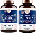 WINDSOR BOTANICA Myo & D-Chiro Inositol en Lactobacillus Salivarius Probiotic Vrouwelijke Gezondheidsondersteuning Bundel