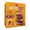 Atkins Caramel amandes grappes, sans gluten, haute en fibre, 1g de sucre, 2g de carbure net, Keto Friendly, 8 comte