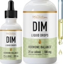 DIM Liquid Drops Supplement 100mg for Estrogen Balance for Women & Mannen 