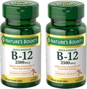 Bounty Vitamine B12 2500 mcg, Cellular Energy Support, voor energiemetabolisme, hart- en zenuwstelsel Gezondheid, 75 Quick Solution Tablets (pakket van 2)