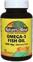 Nature's Blend Omega-3 1000mg - 90 Softgels, Verpakking van 2
