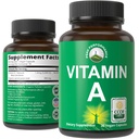 Gecertificeerde Organische Vitamine A 5000 IE Supplement Capsules Hoge Potentie Vitaminen. voor volwassenen, mannen, vrouwen, kinderen. Gemaakt met biologische wortelsap. Mooi voor Immune, Skin, Eye Support. Niet genetisch gemodificeerde organismen, veganistische pillen