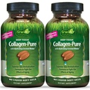 Irwin Naturals Deep Tissue Collagen-Pure 80 Liquid Soft-Gels Advanced Hydrolyzed Collageen + Joint & Skin Nurishment - 2 Pack
