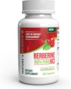 Nature's Science Berberine HCL met Phytosome Green Thee voor gewichtsmanagement, 100% Pure Clinical Grade Berberine HCL voor betere absorptie - helpt stofwisseling, houdt vol voor langere - 60 capsules