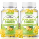 softbear Potassium Chlorure Gommies 1200mg, Potassium Gommies sans sucre pour adultes Soutien Crampes de jambe Supplément de chlorure de potassium de haute puissance, ananas Flavor 120 Comte