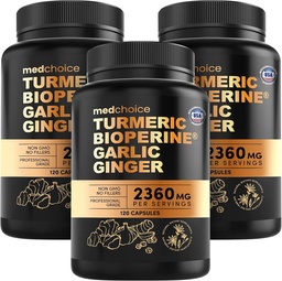 4-in-1 Kurkuma en Knoflook Supplementen met BioPerine 