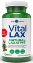 Vital Planet - Vital Lax Natural Laxative Cleanse Supplement voor Occasional Constipatie, met Magnesium hydroxide, Slippery Elm, Aloë, en Triphala ter ondersteuning van Bowel Regularity 100 Capsules