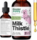 Forever Puppy Milk Thistle Supplement voor honden - Lever Ondersteuning voor honden met melkdistel Extract - Silymarin Supplementen en vitamines voor kleine grote middelgrote ras - hond Lever Detox druppels - 2 oz