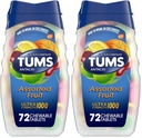 TUMS Antacida kauwtabletten voor brandend maagzuur, ultra sterkte, diverse vruchten, 72 tabletten (verpakking van 2)