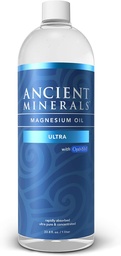 Oude mineralen Magnesiumolie Ultra met OptiMSM, Refill 33.8 oz. - Pure Genuine Zechstein Magnesiumchloride Supplement met MSM - Beste Topische huidtoepassing voor Dermale Absorptie