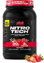 Muscletech Whey Protéine poudre (Strawberry, 2,2 livres) - Nitro-Tech Ultimate Muscle Building Formula with Whey Protein Isolate - 30g de protéines, 3g de créatine et 6,8g de BCAA - Emballage Mai Varier