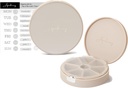 7 Compartiments Pill Case, Pill Box, Organisateur quotidien de pilules, Organisateur de pilules de voyage, Organisateur de médicaments, Distributeur de pilules personnalisable avec stickers étiquette (Pearl Cream)