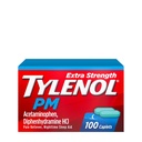 Tylenol PM Extra Strength Nighttime Pain Relievers & Sleep Aid Caplets, 500 mg d'acétaminophène et 25 mg de HCl diphénhydramine, soulagement des douleurs et des douleurs nocturnes, formation non-habitante, 100 ct