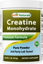 Best Naturals Creatine Monohydraat 1 Lb Zuiver Poeder (1 LB (verpakking 1))