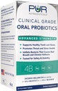 Probiotiques oraux de qualité clinique * 4 milliards d'UFC de BLIS K12® & BLIS M18® * Sans sucre * Aromatisation naturelle de la menthe poivrée * 100% Fabriqué aux États-Unis * Élimine la mauvaise haleine/l'halitose
