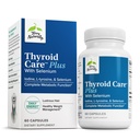 Terry Naturally Thyroid Care Plus - Jodium + L-Tyrosine, 60 capsules - Schildklier Ondersteuning Supplement met Selenium, bevordert energie en stofwisseling - niet-GMO, Glutenvrije, Kosher - 30 porties