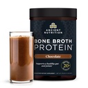 Oude voeding Proteïnepoeder gemaakt van echte bot Broth, chocolade, 20g eiwit per portie, 20 Serving Tub, Glutenvrij Gehydrolyseerde collagen Peptiden Supplement, Groot in eiwitshakes