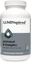 LUMINSPIRED Health Aactived Vitamin B Complex with Vitamine C & Biotin, All Vitamin B Dietary Supplement for Immune Support, Metabolisme, Antioxidant, Mood & Energy, Glutenvrij, Veganistisch - 90 Telt