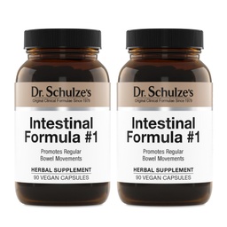 Dr. Schulze's Intestinal Formula #1 - Bowel Movement Supplement for Colon Health Support - Bloating & Constipatie Aid - Intestinal Cleanse - All-Natural - Plant-Based - Vegan - 90 Tel (2 Pack)
