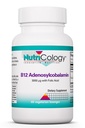 Nutricologie B12 Supplément d'adénosylcobalamine - avec acide folique, vitamine B12 3000 mcg, folate, pur B12, lozanges végétariennes - 60 Compte