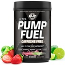 PMD Sports Pump Fuel Ultra Cafeïne Gratis - Premium Pre-workout Poeder & Muscle Pump, Grote Focus, Endurance & Recovery, Premium Creatine, Arginine & Beta Alanine - Aardbei Limeade (30 Servers)
