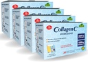 ALFA VITAMINS Collageen C Peptiden Hydrolysaatpoedersupplement, Vitamine C 1000mg, Glutenvrij Gehydrolyseerde collageen voor huid, haar, nagels, gewrichts- en botondersteuning, antioxidant, 30 sachets per doos, 4 verpakkingen