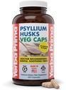 Yerba Prima Psyllium Husks Veg Caps, 400 Capsules (625mg) - Vegan, Non-OGM, Sans gluten, Colon Cleanser, Supplément de fibre quotidienne pour la santé et la régularité Gut