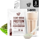 Biologische Vegan Protein Powder Sample Pack - Plant-Based Protein, Gluten-Free, Non GMO, 20g Protein Per Serving, Great for Smoothies & Shakes (Vanilla, Pack of 8)