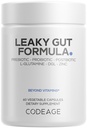 Codeage Leaky Gut Supplement, L-Glutamine, N-Acetylglucosamine, Probiotic, Butyric Acid, Polyfenolen, Quercetin, DGL, Marshmallow Root, Berberine, BioPerine, Cinnamon, Vegan, Non-GMO, 60 Capsules