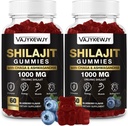1000 MG Shilajit Gummies, Biologische Shilajit Gummies met 85+ Trace Minerals, Fulvic Acid, Shilajit for Men & Women, Shilajit Resin, Shilajit Himalaya Organic for Energy, Brain, Immunity, 120 Count