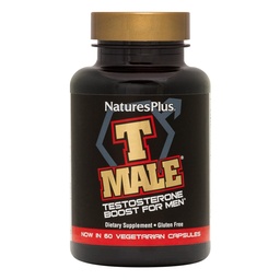 NaturesPlus T Man - 60 Vegetarische Capsules - Bevordert spier Gain & Uithoudingsvermogen, Mood Enhancer - Glutenvrij - 30 Totaal porties