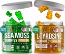 Irish Sea Moss & L-Tyrosine Gummies - L Tyrosine Supplement, Sea Moss Gummies for Adults, Kids - Focus Gummies, Irish Sea mos Bladderwrack Burdock Root - 60 L-Tyrosine, 60 Irish Sea Moss Gummies