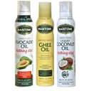 Ensemble d'huile de pulvérisation de kéto de Mantova (avocat, Ghee, noix de coco MCT Huile), boîte de 3