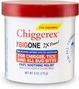 Chiggerex 2X Power Eerste Hulp Gemedicineerde Zalf voor Chiggers, Mosquito Bites, Ticks en Bug Bite Relief met Aloë Vera & Kamille, 6 oz