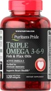 Puritan's Pride Triple Omega 3-6-9 Vis- en vlasolie