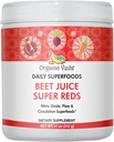 Supplément de Jus de Beet Root avec Superfood Reds - Poudre de Jus de Beet avec oxyde nitrique pour soutenir la circulation, l'énergie, l'endurance et l'endurance - Vegan, non-OGM - 11 oz
