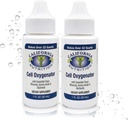 Cell Oxygenator 1 Fl Oz Flesje (verpakking van 2), vloeibare zuurstofdruppels Dagelijks voedingssupplement voor meer immuunsysteem, sporenmineralen en aminozuren voor atleten Sport