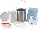 PureLife Coffee Enema Kit- Made in USA - Alles wat je nodig hebt Kit - 2 Qt VS Roestvrij staal Klysma Emmer - Lab Getest Biologische Enema Koffie - Mold, Schimmel, Mycotoxine Gratis - 1 Pond - Koffiestrainer