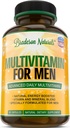 Multivitaminesupplement voor mannen voor energie, focus en prestaties. Herenvitaminen A, C, D, E & B12, Zink, Calcium, Magnesium & Meer. Multi Vitamine 60 Capsules Made in The USA