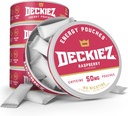 Deckiez energie zakjes, 5 blikjes (100 porties), suikervrije cafeïne supplement, koffie zakjes & energie drank alternatief, 50mg cafeïne zakjes, framboos smaak