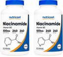Nutricost Niacinamide (Vitamine B3) 500 mg, 240 capsules (2 flessen)