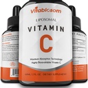 Liposomale vitamine C 2000mg Liquid for Adults, High Absorptie VIT C, Maximize Vitamin C, Immuun System & Antioxidant Support, 60ML (1 Fles)