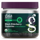 Gaia Kruiden Zwarte Vlierbes (Sambucus Nigra) Extra sterkte Gummies - Delicious Immune Support Supplement - Gemaakt met Certified Biologische Zwarte Vlierbessen voor Immune System Support - 80 Gummies