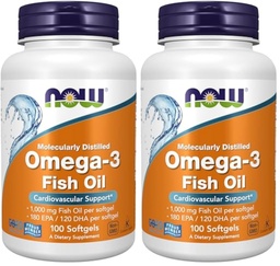 NOW Foods Omega-3-100 Softgels (pakket van 2)