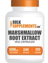 BulkSupplements.com Marshmallow Root Extract Capsules - Herbal Supplement, Marhmallow Root 1200mg - Glutenvrij, 2 Capsules per Serving, 240 Tellen (Pack of 1)